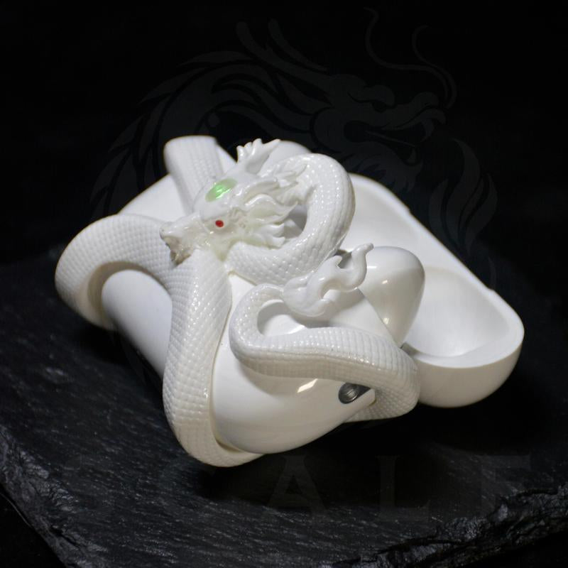 Snake Airpods Case for Airpods Pro2/Pro & Airpods 3, anti Fall Protection Cover Case Decor Gift for Gym Boy, White Black Pink