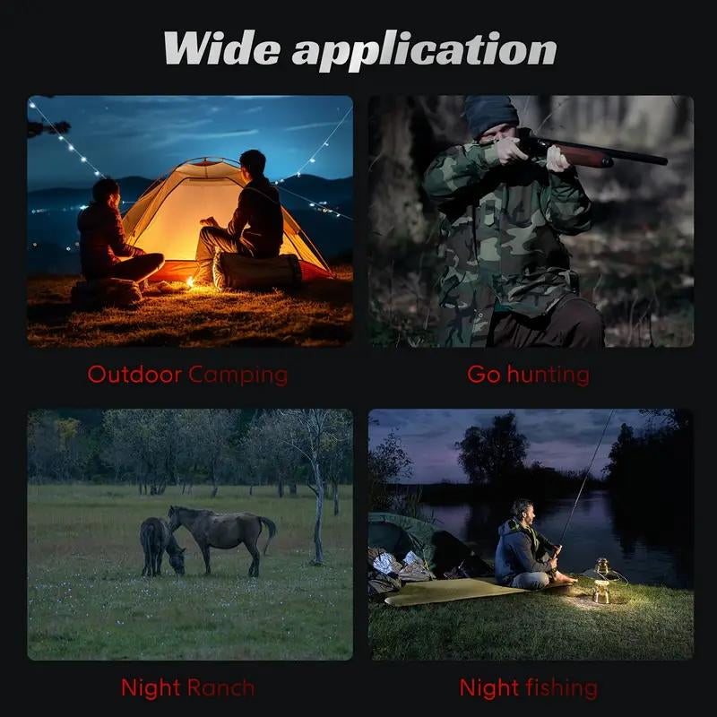 Night Vision Monocular, 2 Inch HD Screen Infrared Binoculars with Compass, Built-In Memory Can Store 100 Photos, Can Shoot Videos, Very Suitable for Adult Outdoor Camping and Wildlife Observation
