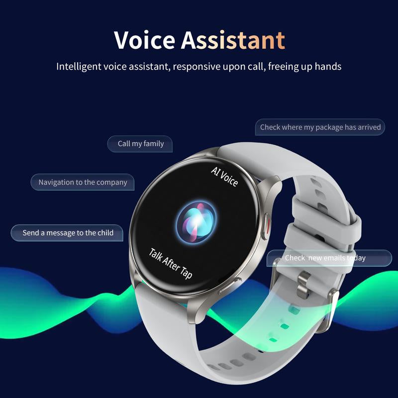 BLACK VIEW Multifunctional Smart Watch for Women Man (Answer/Make Call), 1.45 Inch Fitness Tracker with Pedometer & Multiple Sports Modes, Touch Screen Watch, Fitness Watch for Android Iphone, Wirelessdroid - Silver