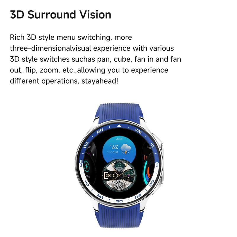 DT Watch X 1.43'' AMOLED HD Smartwatch with Bluetooth 5.3, 32GB Storage, Voice Recorder & MP4 Video Playback, Fitness Tracker for Iphone & Android, 10-Day Battery Life, Men'S Tech Gift 2024 Gps Smartwatch Wearable Smartphone