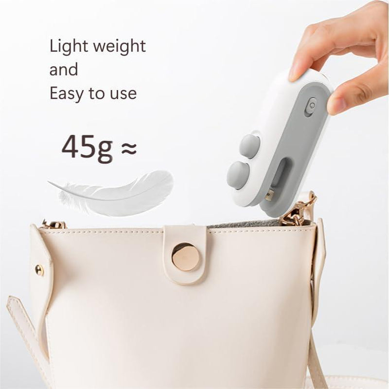 Mini Bag Sealer,2 in 1 Mini Bag Sealer and Cutter,Rechargeable Chip Bag Sealer,Sealer Machine,Bag Sealer for Snack,Sealing Machine for Plastic Bags Snack Bags Portable Multifunctional