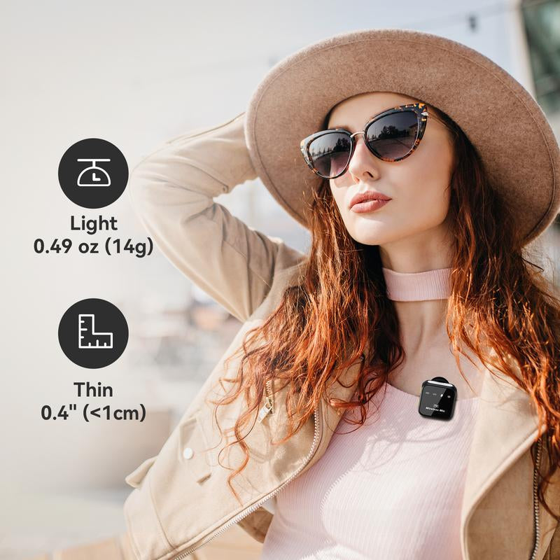 KUKIHO Wireless Lavalier Microphone with Charging Case – 164Ft Range, 72H Battery – for Iphone, Android, Ipad, Laptop – Clip-On Mic for Video, Interview, Vlog