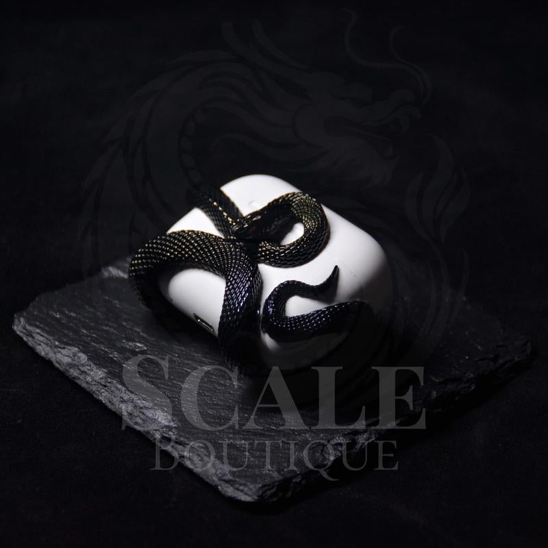 Snake Airpods Case for Airpods Pro2/Pro & Airpods 3, anti Fall Protection Cover Case Decor Gift for Gym Boy, White Black Pink