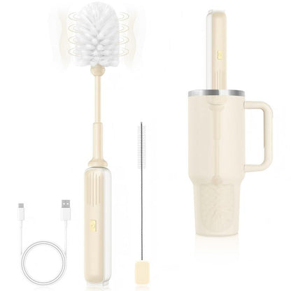3 in 1Electric Water Bottle Brush Set,Long Handle Bottle Brush with Straw Brush,Kitchen Cleaning Tool for Tumblers, Mugs, Glasses, Jars & Stanley Cup