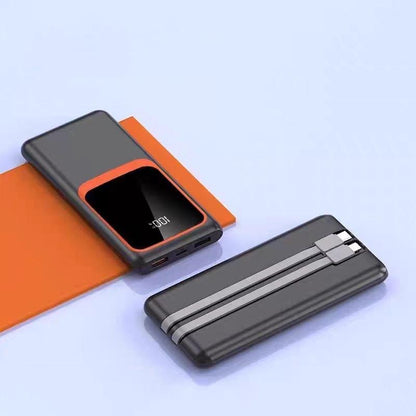 Portable Charger 10000Mah Power Bank with Built-In Cables, Battery Pack for Heated Vest Heated Jacket, PD 22.5W with USB-C Input/Output Phone Charger for Heated Clothing, Smartphones, Smartwatches, Tablets., Etc
