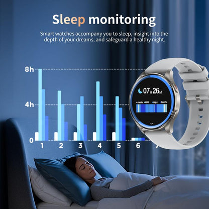 BLACK VIEW Multifunctional Smart Watch for Women Man (Answer/Make Call), 1.45 Inch Fitness Tracker with Pedometer & Multiple Sports Modes, Touch Screen Watch, Fitness Watch for Android Iphone, Wirelessdroid - Silver