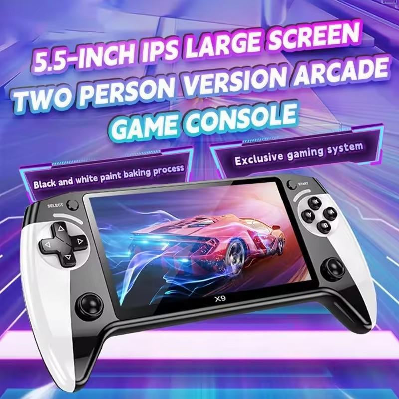 YLW 5.5 Inch HD Screen Handheld Game Console, Portable Retro Arcade Game Console with 3500 Games, Gaming Console for Adults, Gaming Stuff, Game Peripherals