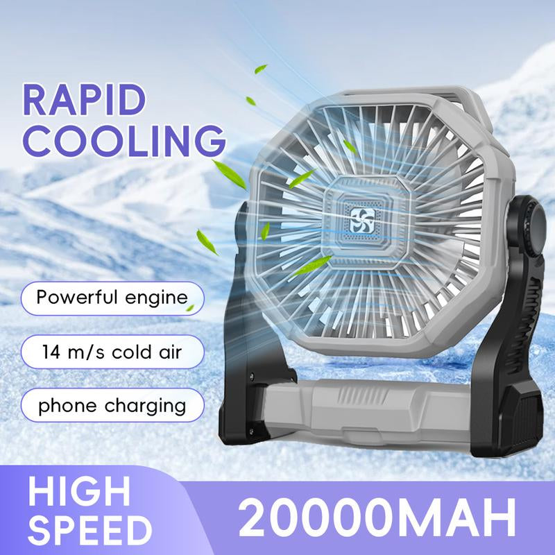 Camping Fan Battery Powered Fan with LED Lantern Light Rechargeable Portable Fan, Tent Swing Fan with 360 Degree Rotating Hook, USB Desktop Fan for Bedroom and Office, Mobile Small Light Fan Outdoor Fan Camping Fan Mini Fan Portable Fan
