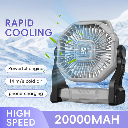 Camping Fan Battery Powered Fan with LED Lantern Light Rechargeable Portable Fan, Tent Swing Fan with 360 Degree Rotating Hook, USB Desktop Fan for Bedroom and Office, Mobile Small Light Fan Outdoor Fan Camping Fan Mini Fan Portable Fan