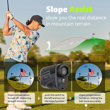 Acer Laser Golf Rangefinder with Slope,800/1200 Yards Rangefinder for Hunting, Magnetic Rechargeable Rangefinder for Outdoor Exploration,Landscaping & Scouting,Shooting,6X Magnification,Sports Event Measurement Golf Accessories for Men,Perfect Gift Idea