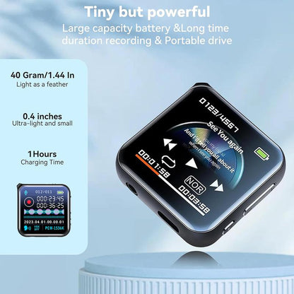 Large Screen Smart HD Recorder - [Extended Hours of Battery Life] One-Click Recording and One-Click Saving,One-Press Recording & Playback