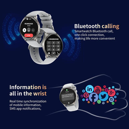 BLACK VIEW Multifunctional Smart Watch for Women Man (Answer/Make Call), 1.45 Inch Fitness Tracker with Pedometer & Multiple Sports Modes, Touch Screen Watch, Fitness Watch for Android Iphone, Wirelessdroid - Silver