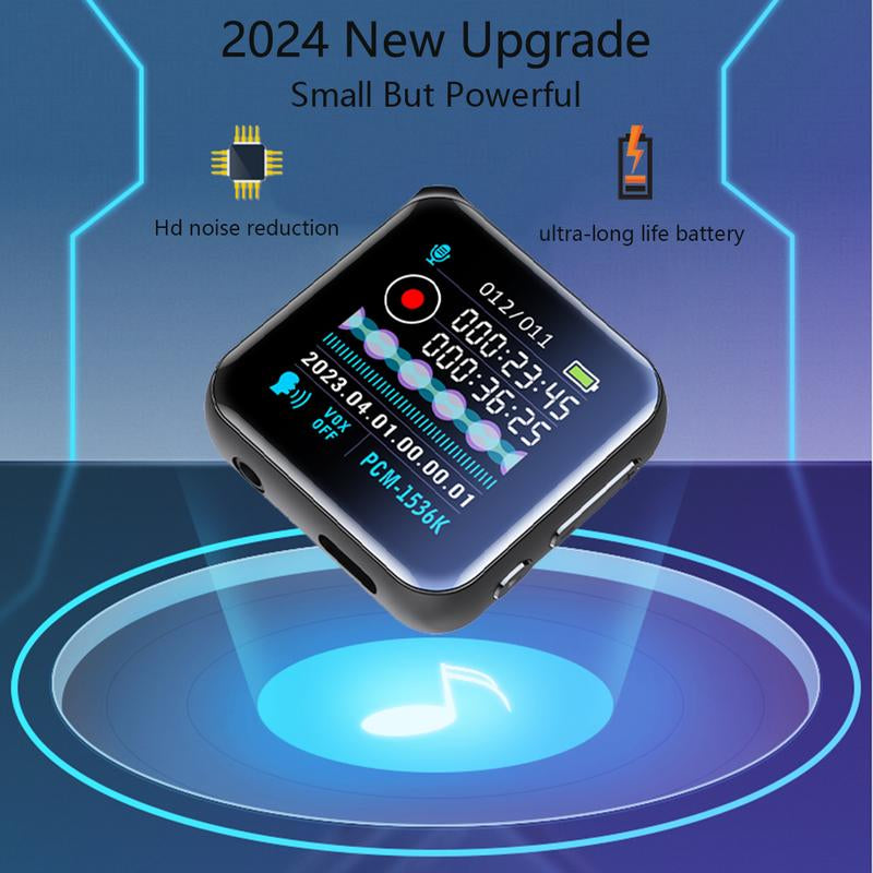 Large Screen Smart HD Recorder - [Extended Hours of Battery Life] One-Click Recording and One-Click Saving,One-Press Recording & Playback